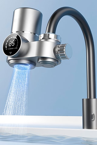 Waterfilter voor de kraan, van roestvrij staal DAM 716 Meerlaagse filtratie met antibacteriële UV-straling 1000 l