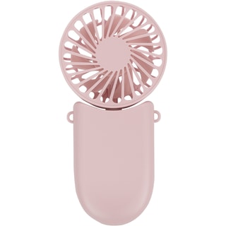 Mini ventilador recarregável com alça de transporte - Rosa