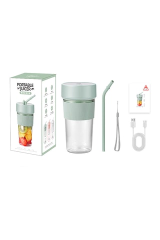 Blender van roestvrij staal  en silicone- 40 W - Groen