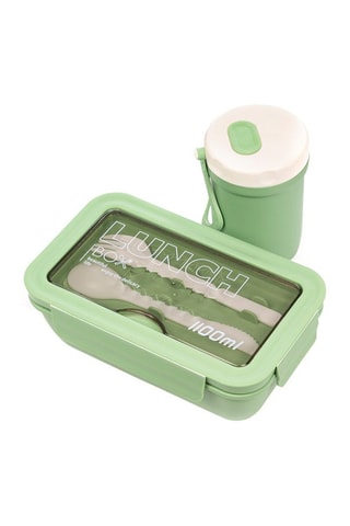 Lunchbox met thermosfles - 20,3 x 12,3 x 7,3 cm