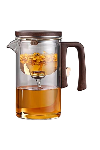 Theepot van borsilicaatglas en roestvrij staal- 52 cl