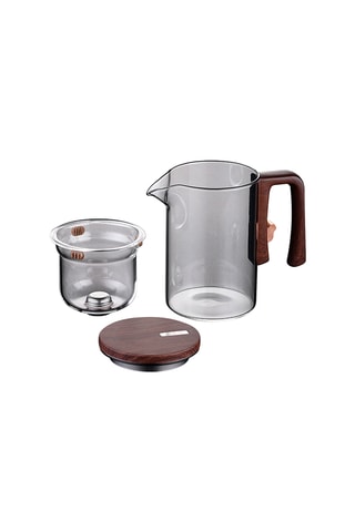 Theepot van borsilicaatglas en roestvrij staal- 52 cl