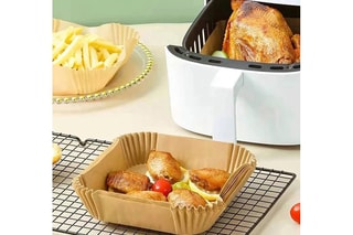 Anti-aanbakpapier voor luchtkoelkasten - 20 cm - 50-delig