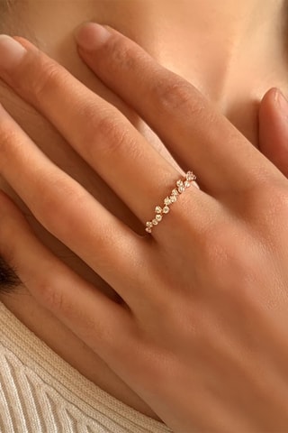 Anillo - Plata chapada en oro rosa