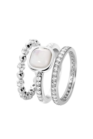 3 anillos - Plata y nácar