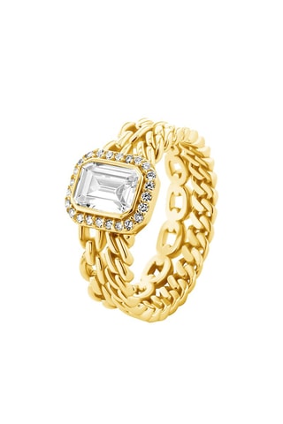 Anillo - Plata chapada en oro amarillo