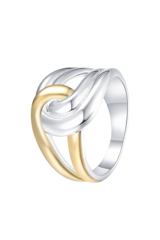 Anillo - Plata y plata chapada en oro amarillo