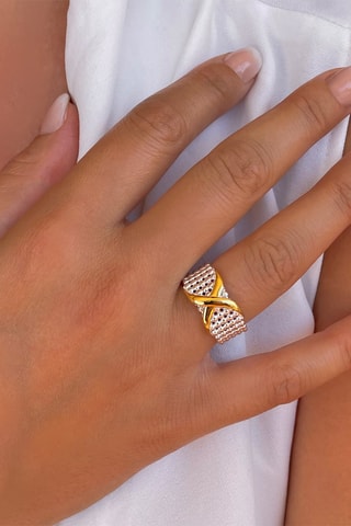Anillo - Plata chapada en oro amarillo