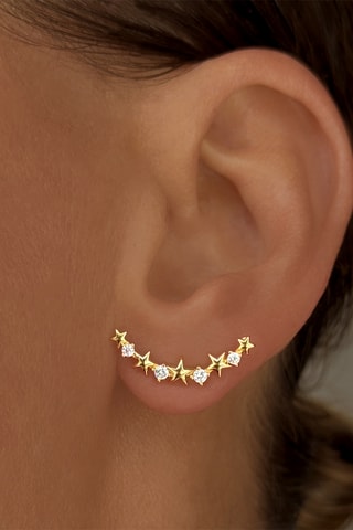 Pendientes - Plata chapada en oro amarillo