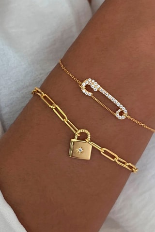 Pulsera - Plata chapada en oro amarillo