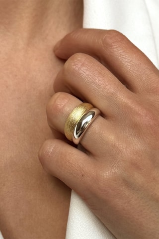 Anillo - Plata chapada en oro amarillo