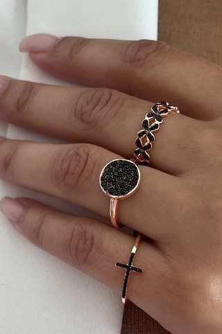Anillo -  Plata chapada en oro rosa