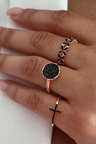 Anillo - Plata bañada en oro fino rosa