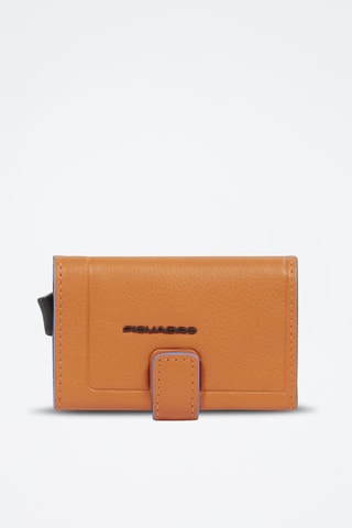 Portacarte in pelle - Cammello