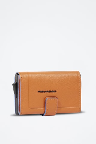 Portacarte in pelle - Cammello