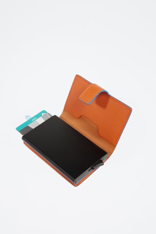 Portacarte in pelle - Cammello