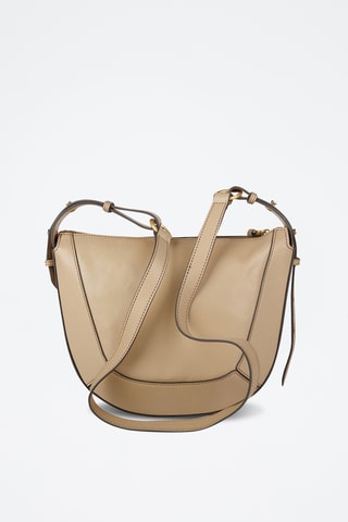 Borsa a tracolla in pelle - Beige