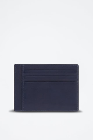 Portacarte in pelle - Blu