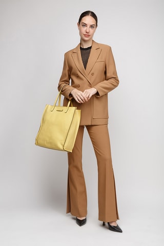 Shopping bag in pelle - Giallo