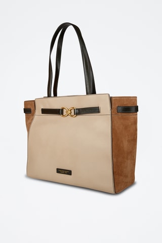 Shopping bag in pelle - Marrone