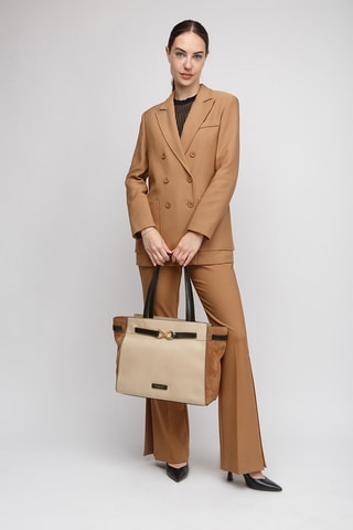 Shopping bag in pelle - Marrone