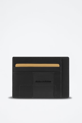 Portacarte in pelle - Nero