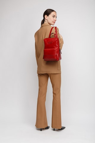 Zaino in pelle - Rosso