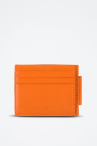 Portacarte in pelle - Arancione
