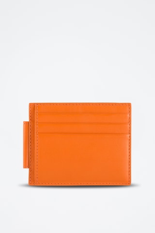 Portacarte in pelle - Arancione