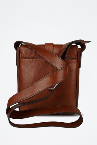 Borsa a tracolla in pelle - Marrone