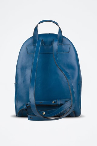 Zaino in pelle Elettra - Blu, rosa e dorato
