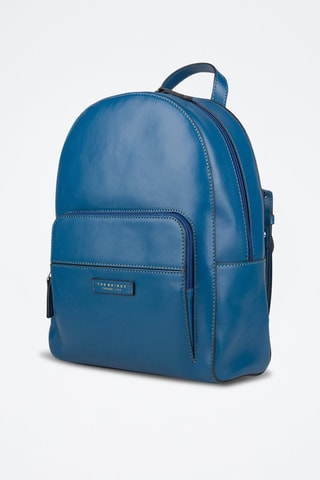 Zaino in pelle Elettra - Blu, rosa e dorato