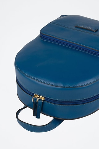Zaino in pelle Elettra - Blu, rosa e dorato