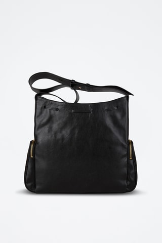Borsa a spalla in pelle - Nero
