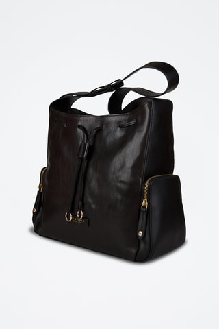 Borsa a spalla in pelle - Nero