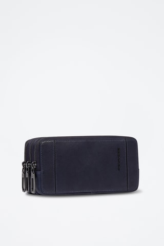 Pochette in pelle - Blu