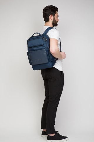 Zaino in pelle - Blu