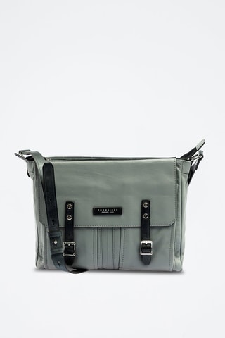 Cartella in pelle Messenger - Grigio