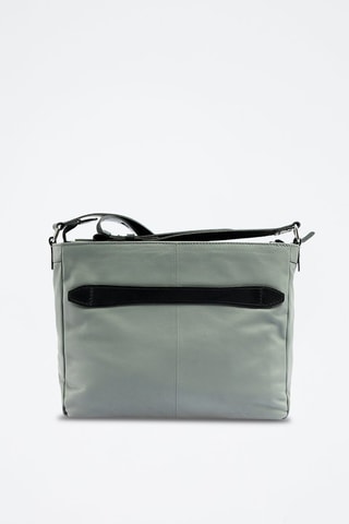 Cartella in pelle Messenger - Grigio