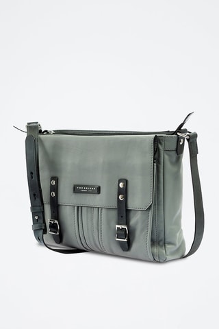Cartella in pelle Messenger - Grigio