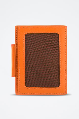 Portacarte in pelle - Arancione