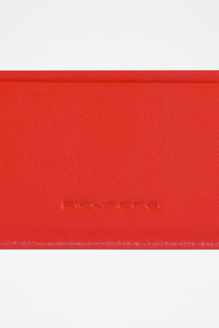Portacarte in pelle - Rosso