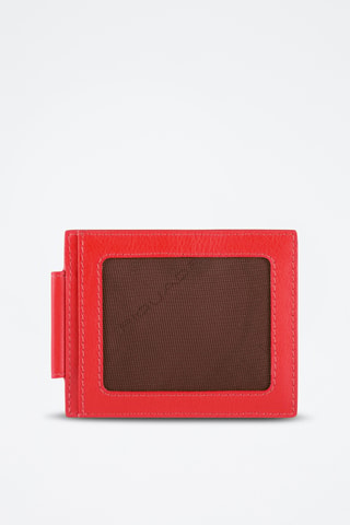 Portacarte in pelle - Rosso