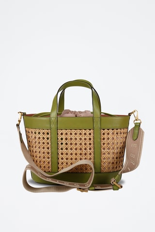 Shopping bag in pelle - Verde