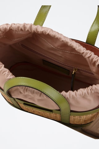 Shopping bag in pelle - Verde