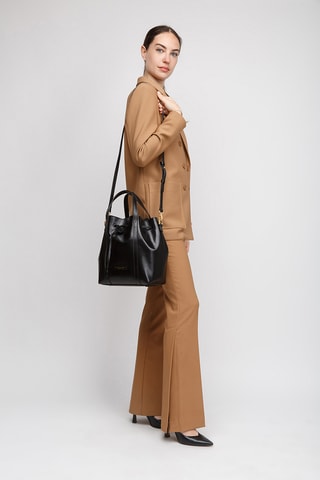Shopping bag in pelle - Nero