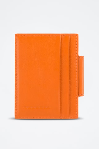 Portacarte in pelle - Arancione