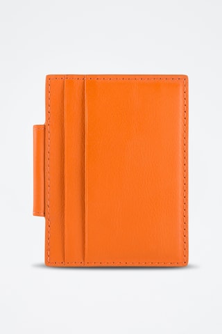Portacarte in pelle - Arancione