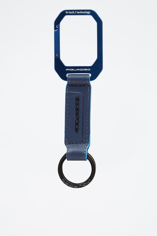 Portachiavi in pelle - Blu
