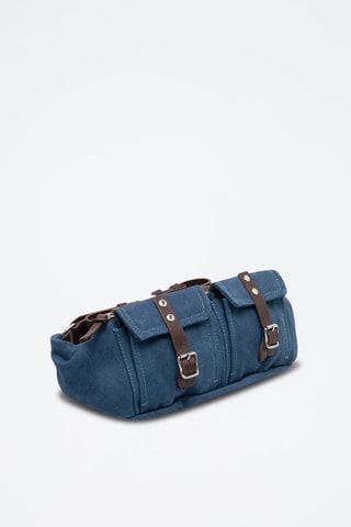Borsa a sportiva in pelle di montone - Blu